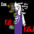 Kill or be Killed ~ Asriel and Flowey side-by-side