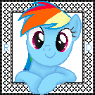 Rainbow Dash Cross Stitch Pattern (Shaded)