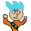 goku blue with gernades