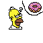 homer thinking about donuts
