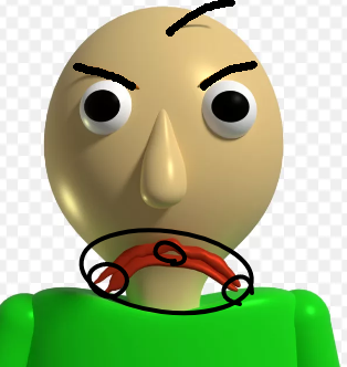baldi he s so scary mouth look carefully