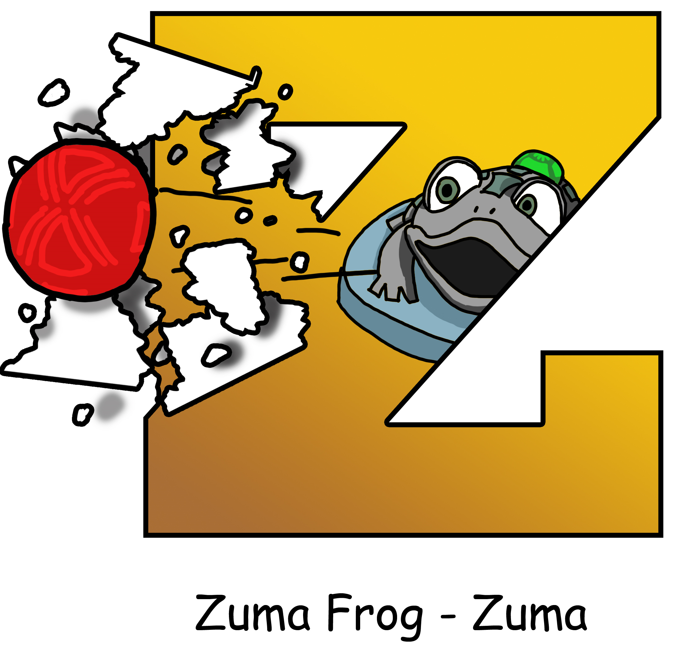 zuma frog art ball