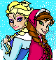 snowy day with elsa and anna