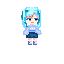 pixel girl standing