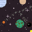 planets in space