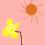 Sun Flower And The Sun