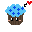 blue cupcake/muffin